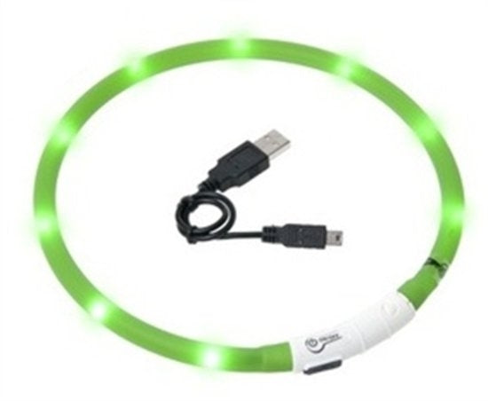 LED EASYDOG halsband - groen - inkortbaar 20 tot 70 CM - oplaadbaar LED EASYDOG halsband - groen - inkortbaar 20 tot 70 CM - oplaadbaar